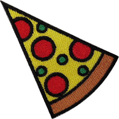 As calças de brim da pizza bordaram o ferro do Applique do bordado do crachá/costurar-lo na roupa/saco