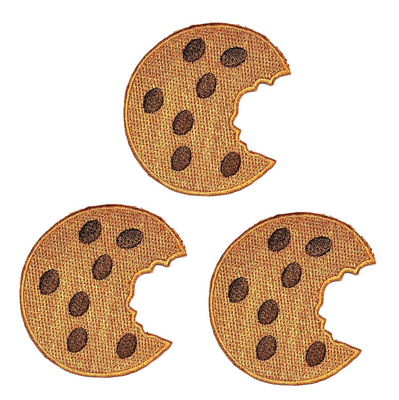 Ferro bordado ferro do Applique do remendo da roupa da cookie do chocolate em costurar acessórios