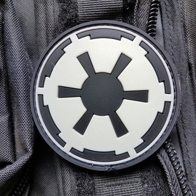 Velcro que suporta o símbolo galáctico feito sob encomenda do império de Star Wars dos remendos de borracha do PVC