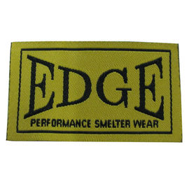 Etiquetas tecidas do damasco do logotipo do nome do preço da fábrica vestuário feito sob encomenda barato para a roupa