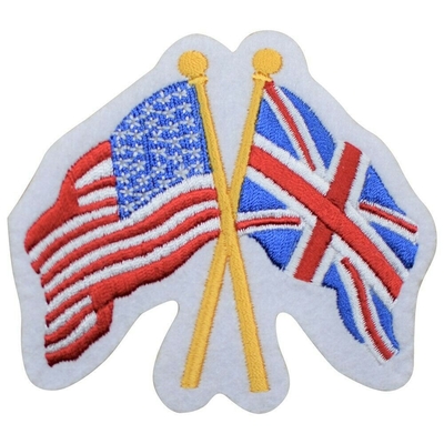 Costurar no remendo EUA do Applique de Grâ Bretanha e o GB uniu o crachá BRITÂNICO 3,25&quot;