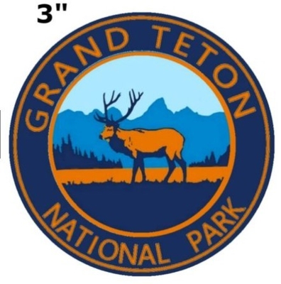 O parque nacional grande de Teton bordou o ferro do remendo em/costurar-lo no revestimento protetor