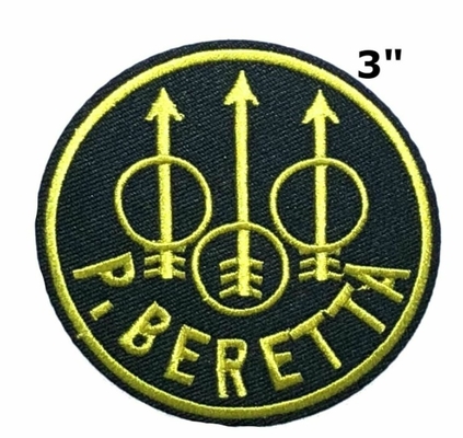 Applique tático da engrenagem da moral do crachá de P Beretta Logo Embroidered Hook Loop Patch