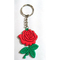 Porta-chaves de borracha chave feita sob encomenda do presente 3D da promoção da corrente do PVC de Rose Flower Shape