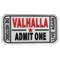 O PVC macio de borracha feito sob encomenda de Logo Patch Valhalla Entrance Ticket da cor de Pantone remenda