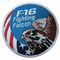 4&quot; ferro de combate do falcão F-16 em remendos bordados