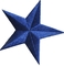 3&quot; estrela bordada azul remendam o ferro no fundo da sarja do remendo do Applique