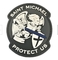 A moral do PVC de Michael Protect Us Custom de Saint remenda o acessório 10C de Velcro