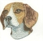 3&quot; ferro do retrato do cão do lebreiro na cor feita sob encomenda de Pantone da beira de Merrowed do remendo do bordado