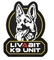 Gancho do remendo do PVC da moral do ícone do cão da unidade de LIVABIT K9 e remendos táticos do laço