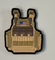 A veste militar EUA o PVC da bandeira que remenda o laser da cor de PMS cortou a beira/beira de Merrowed